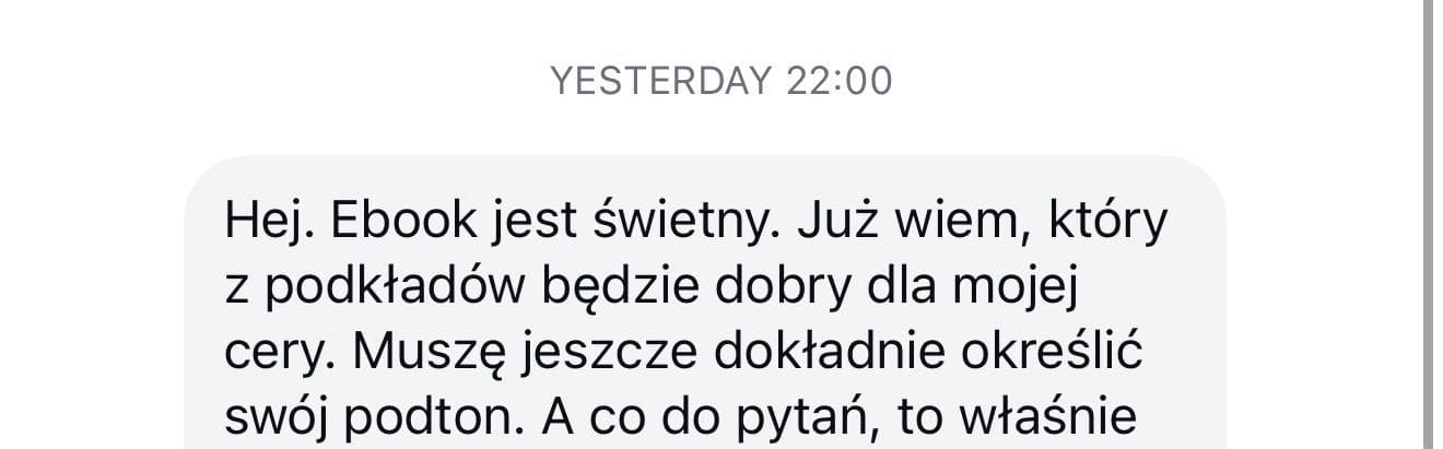 Wiadomość od kobiety, której pomogłam